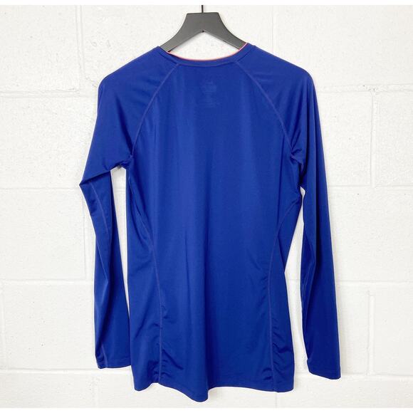 Nike Pro Softball Long Sleeve‎ Shirt Blue Womens Size Large - Picture 2 of 7
